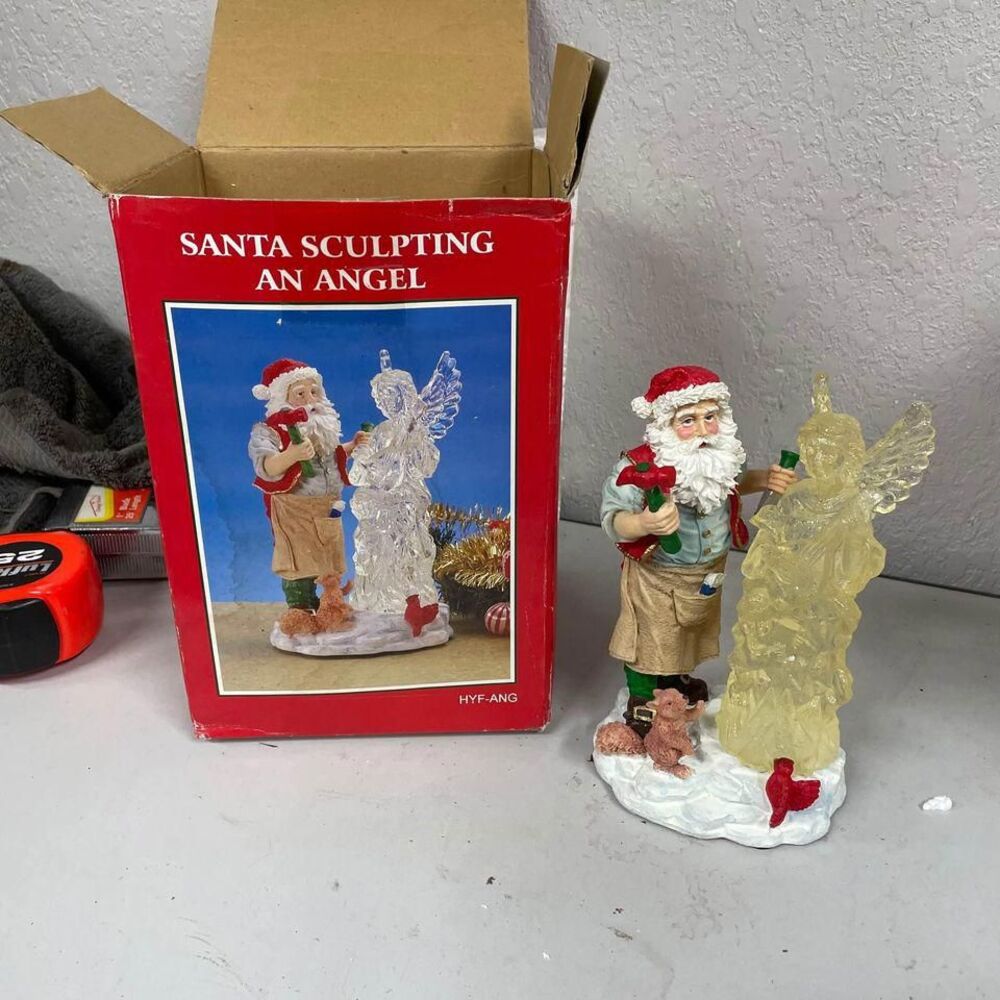 Jaimy Santa Claus Sculpting Ice Angel, Squirrel Vintage 1997 8.5" x 4.5" W Box